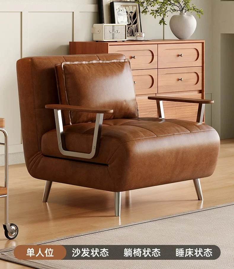 可折叠家用结构两用多功能客厅书房卧室阳台休闲风折叠沙发床