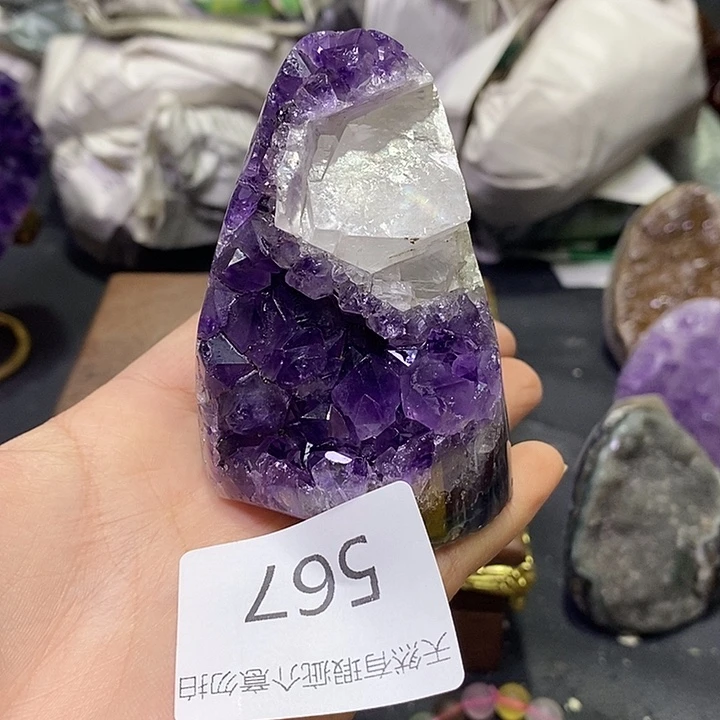紫晶珠宝半成品未镶嵌