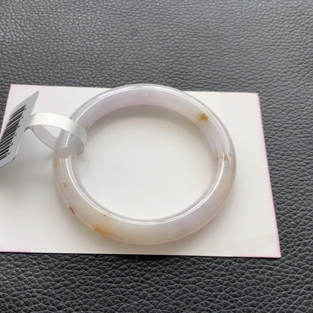 翡翠未镶嵌手镯42号49.6圆条纹