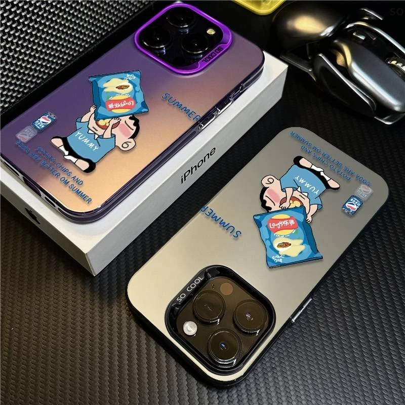 薯片小新适用苹果15手机壳iPhone16pro个性14/13华为小米防摔保护