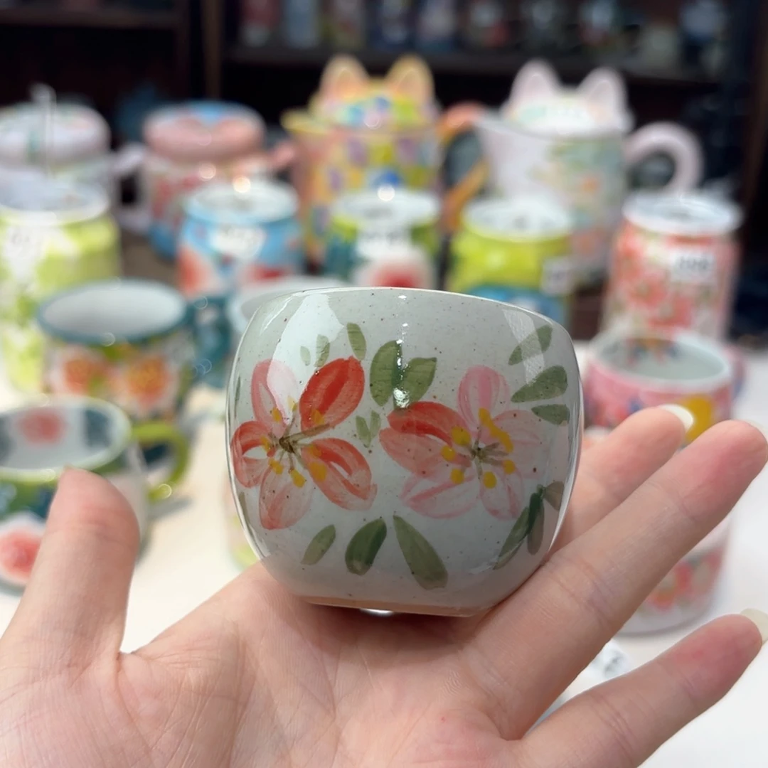 景德镇手绘高温釉下彩陶瓷茶具