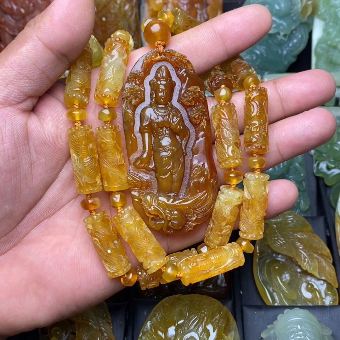 蛇纹石玉未镶嵌颈饰悟*中