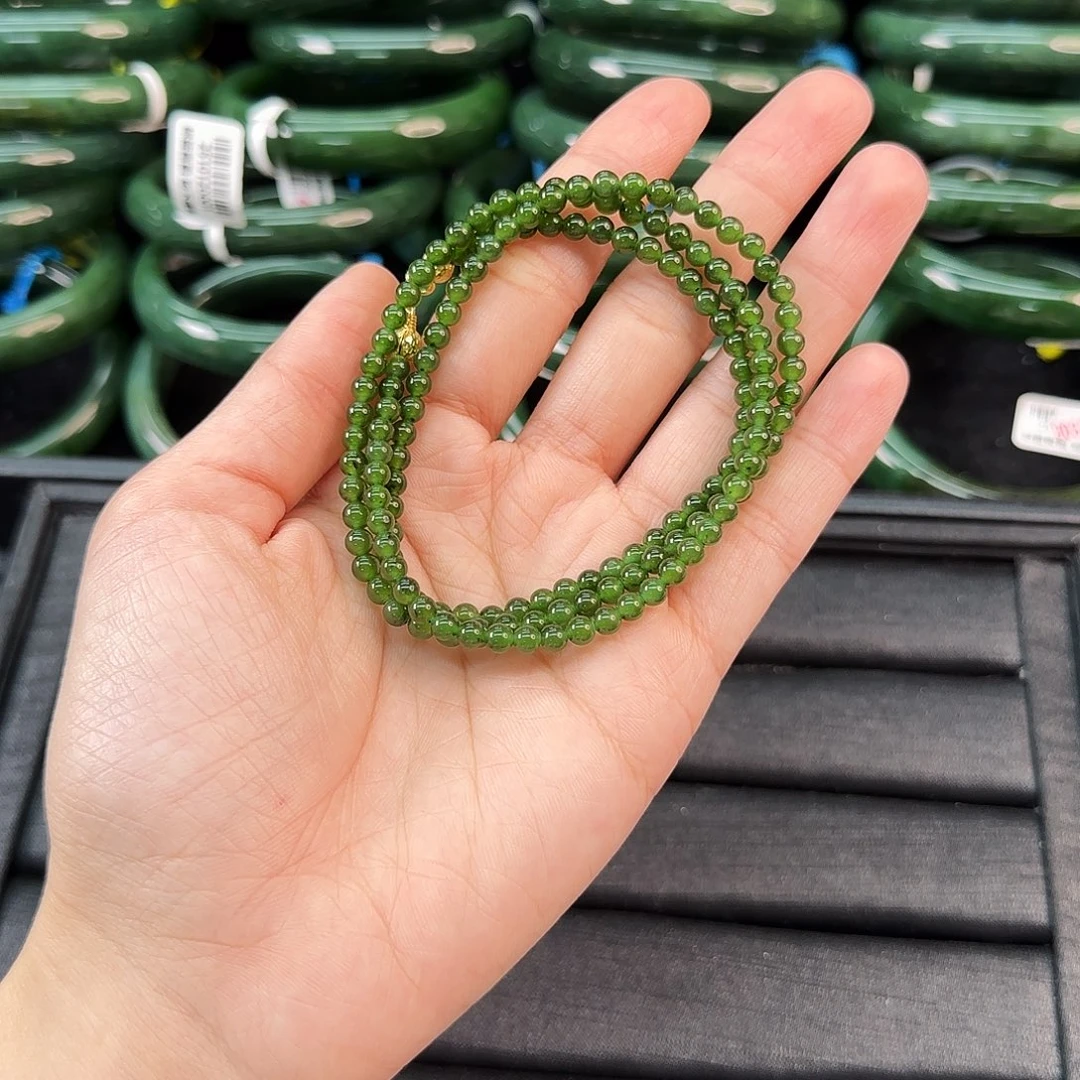 和田玉未镶嵌颈饰碧玉小米辣扣头款卡4