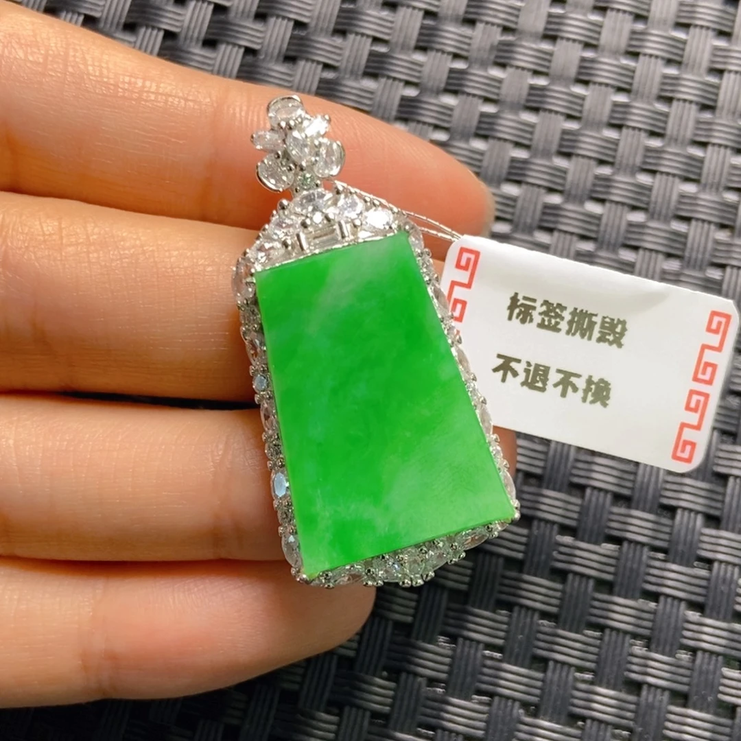 翡翠银S925镶嵌颈饰