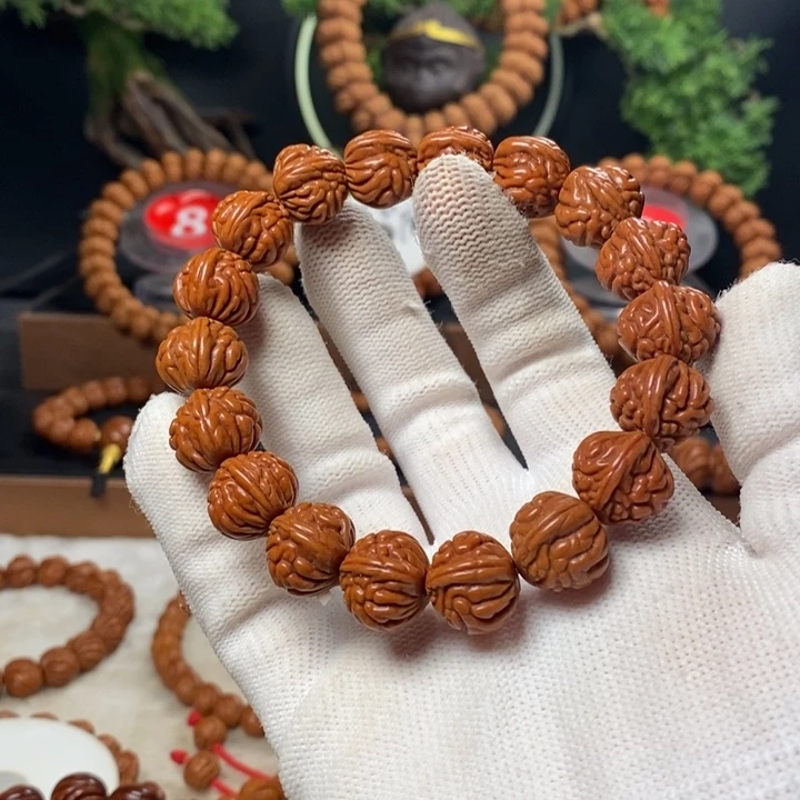 桃核吊坠天**野秦岭龙纹