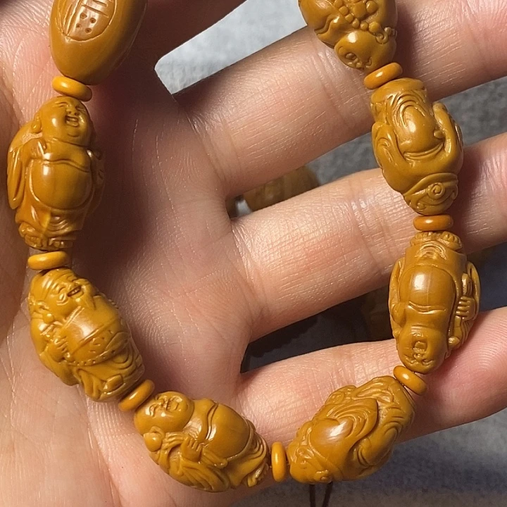 橄榄核吊坠财迷手串