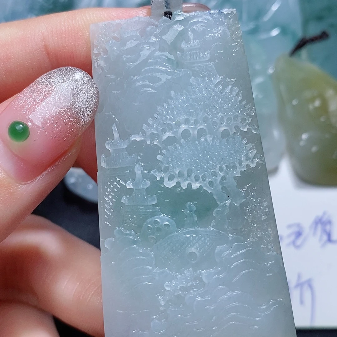 定制翡翠未镶嵌毛货付款后联系客服确认抛光