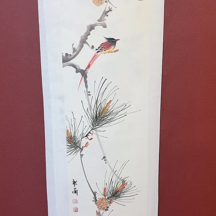 国画听兰老师花鸟