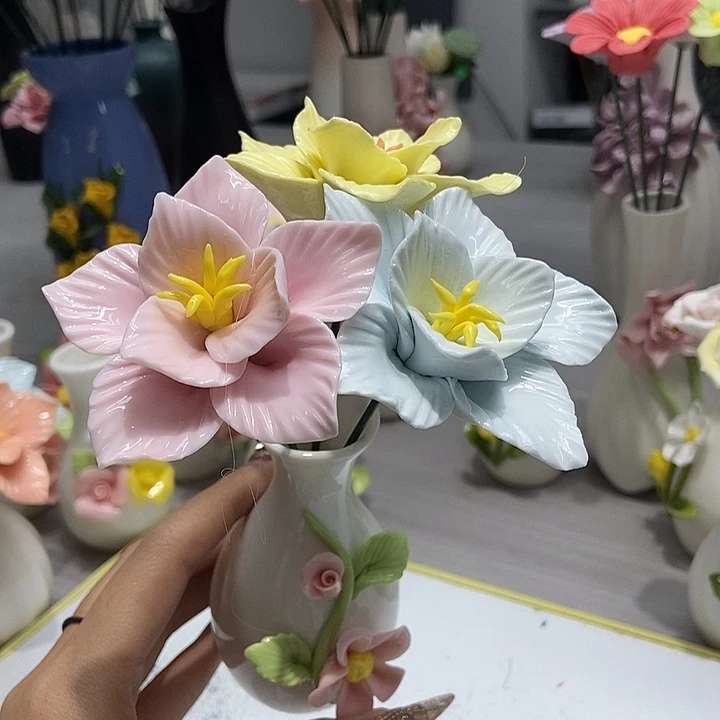 陶瓷纯手工捏花设计