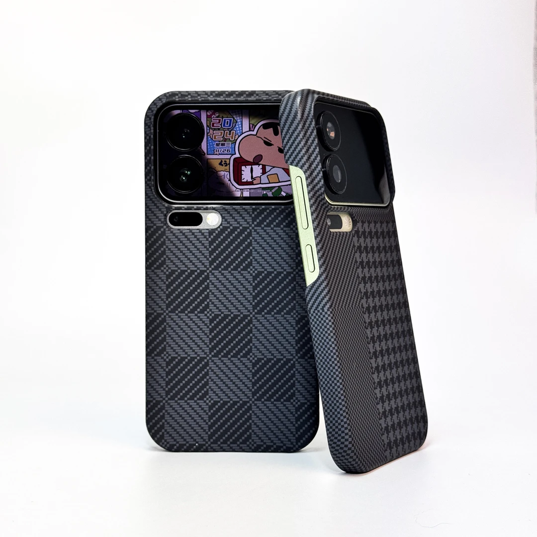 【壳百搭】适用小米17pro碳纤维纹棋盘防摔壳17promax水贴包手机壳