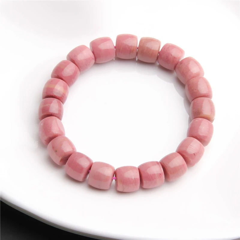 樱花水粉10*9直切鼓珠手链 K0023 多样性发一