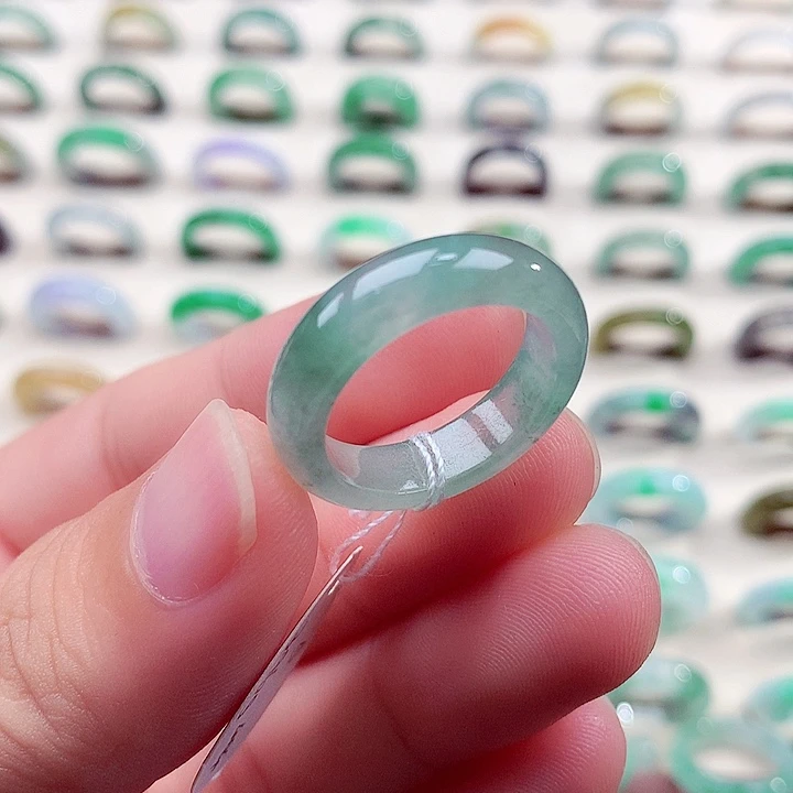 翡翠未镶嵌戒指17-18号