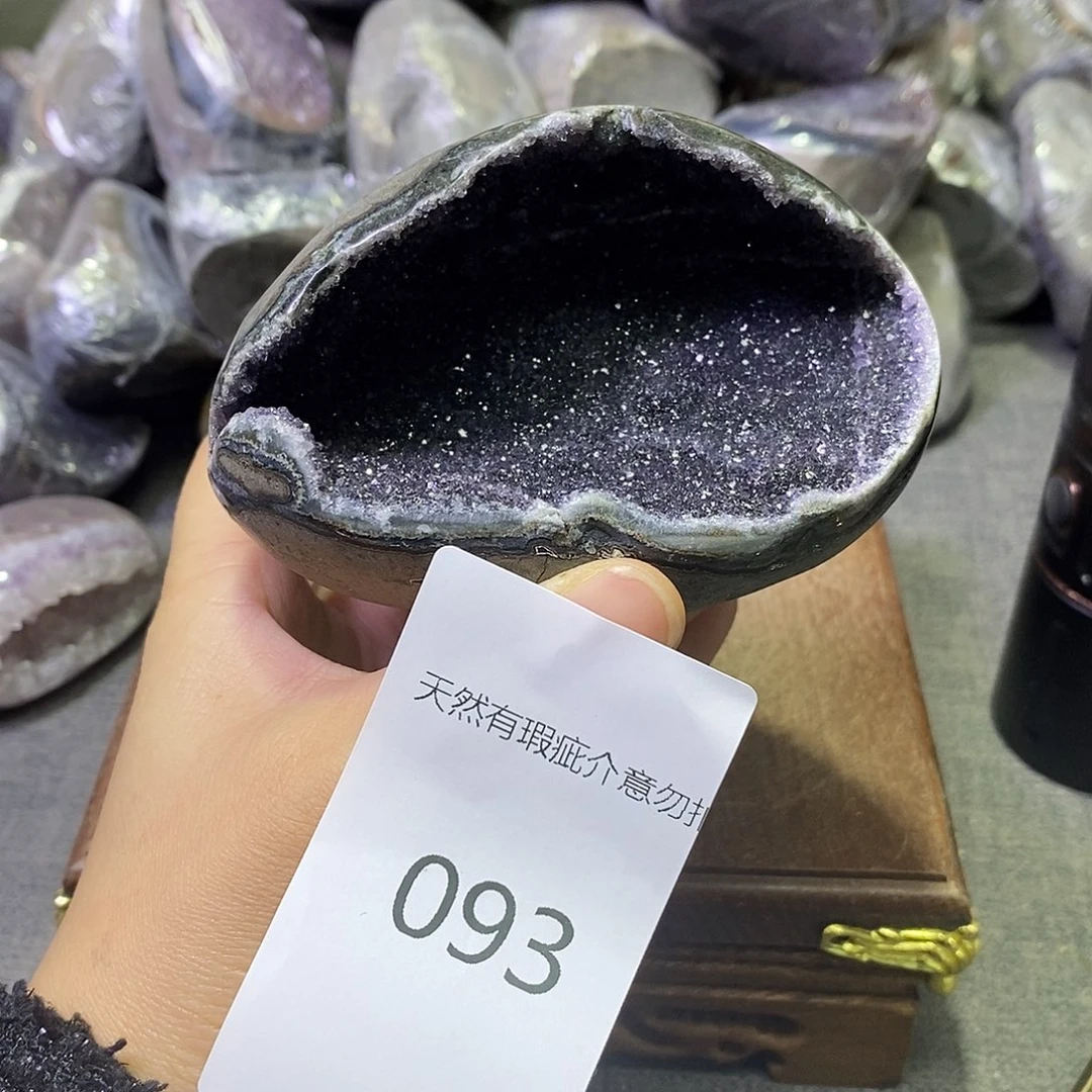 未镶嵌紫晶珠宝半成品