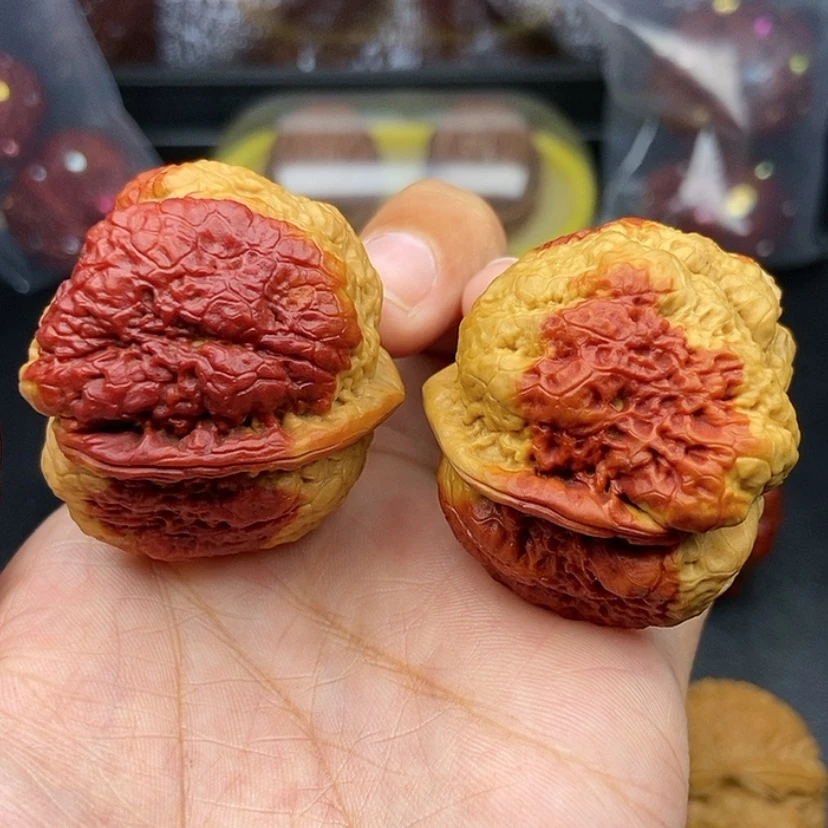 【闪购商品】把件文玩核桃40尺蝴蝶蟾