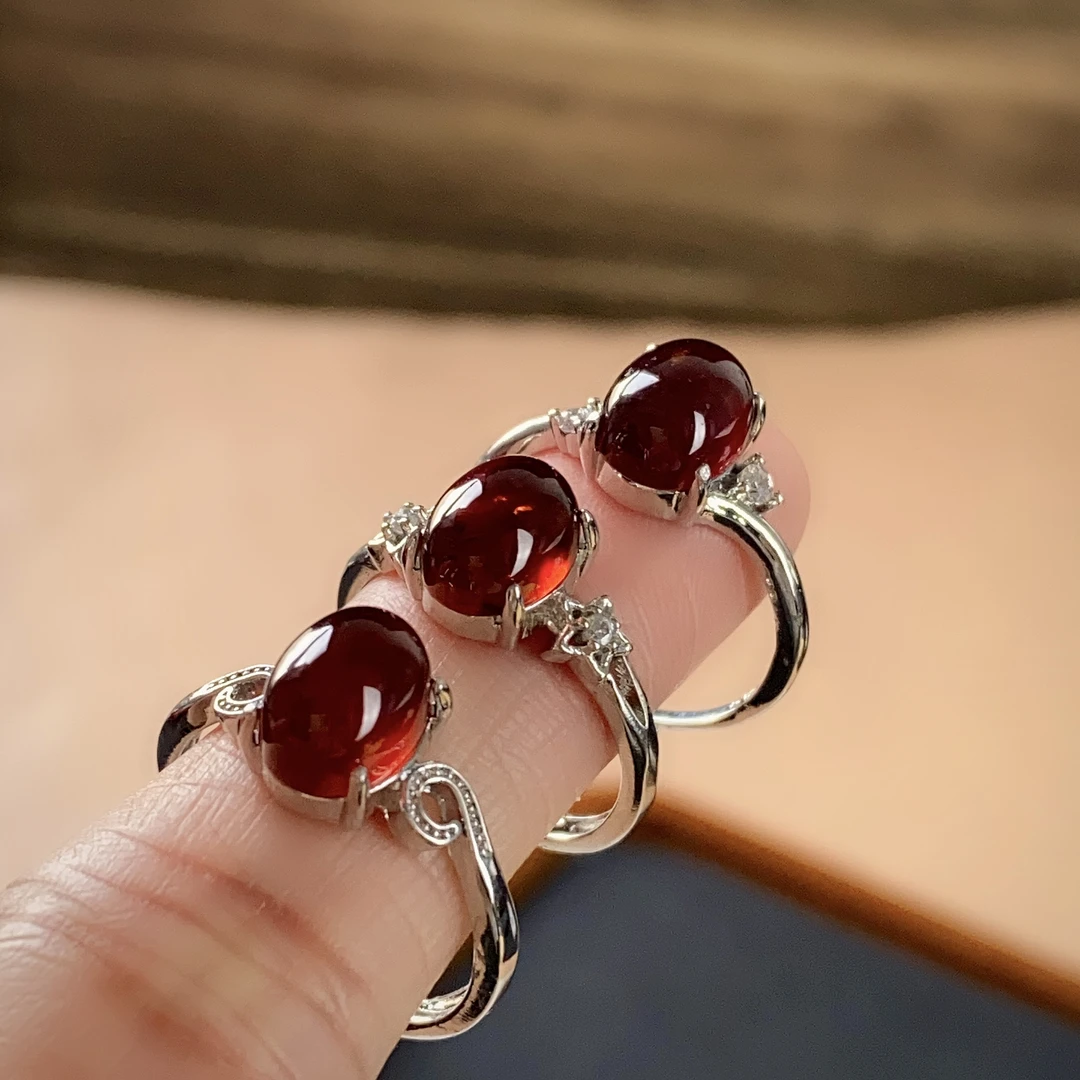 1888/ZY888-587 石榴石多款式蛋面戒指/多样性发/一件