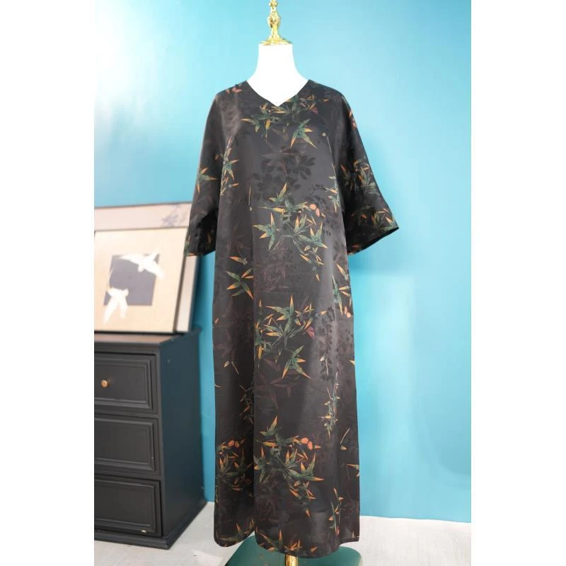 P145.女士v领袍子