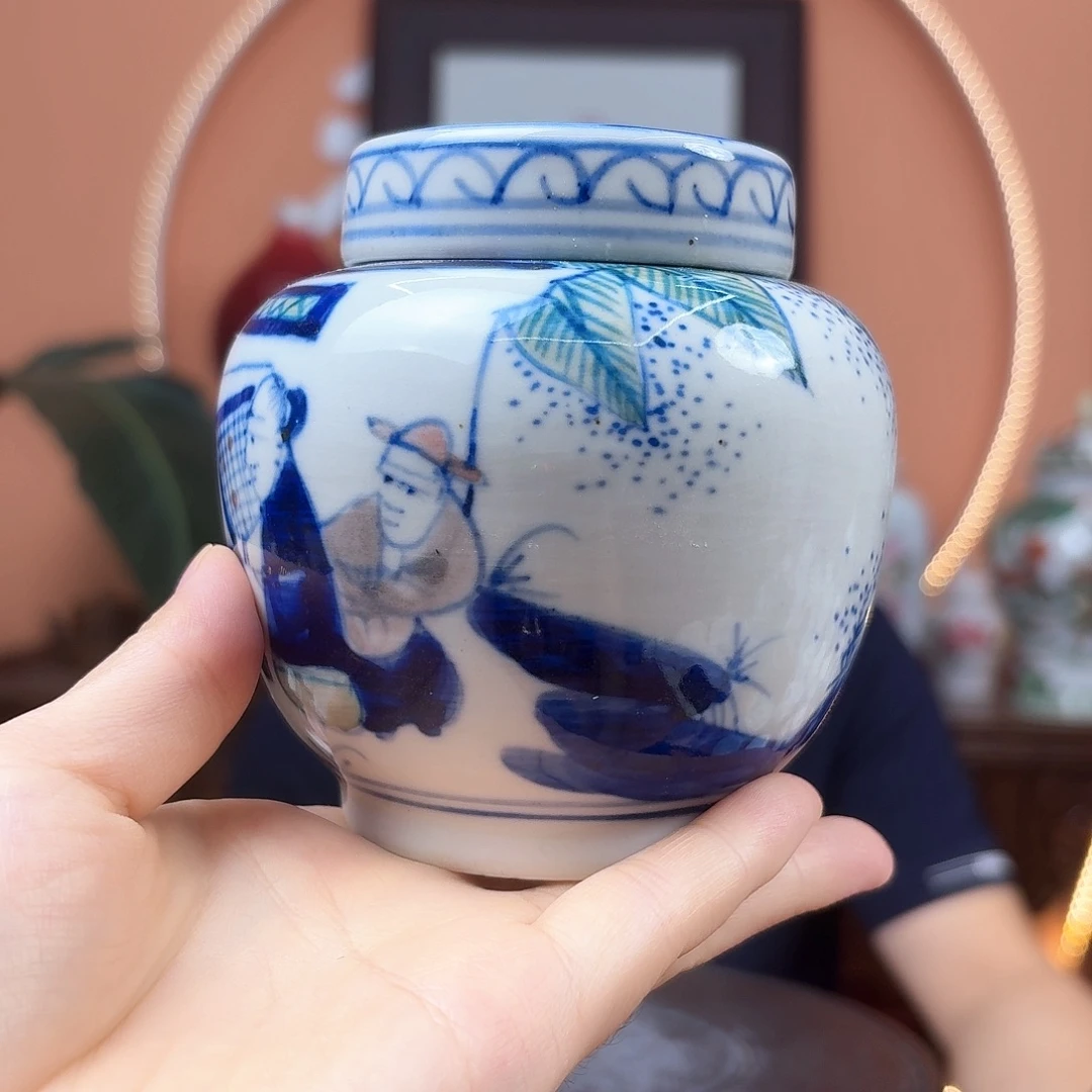 景德镇陶瓷手绘罐子