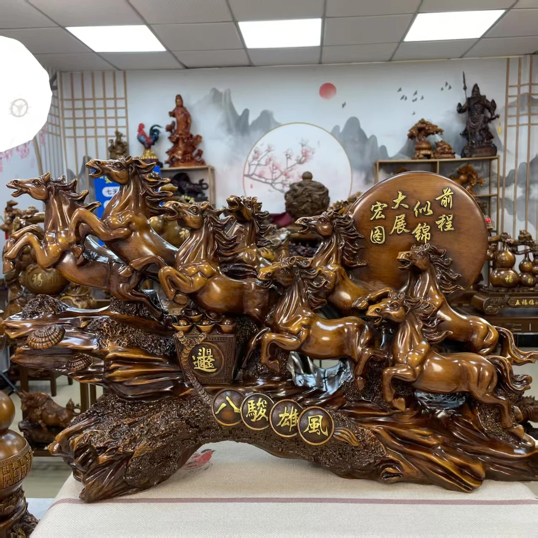 八骏雄风长50高30马摆件客厅家居电视柜玄关处办公室前台开业送礼