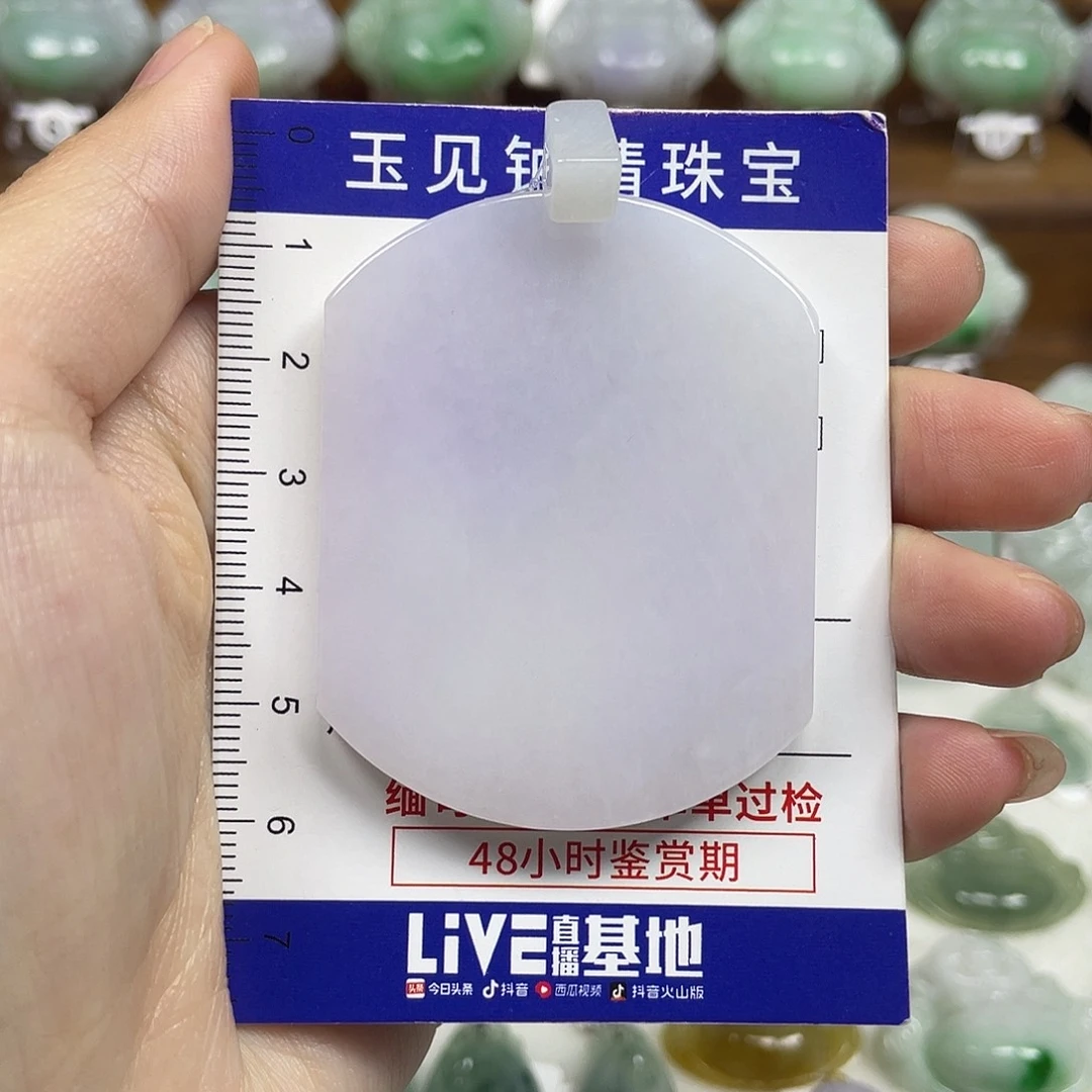 翡翠未镶嵌颈饰无事牌