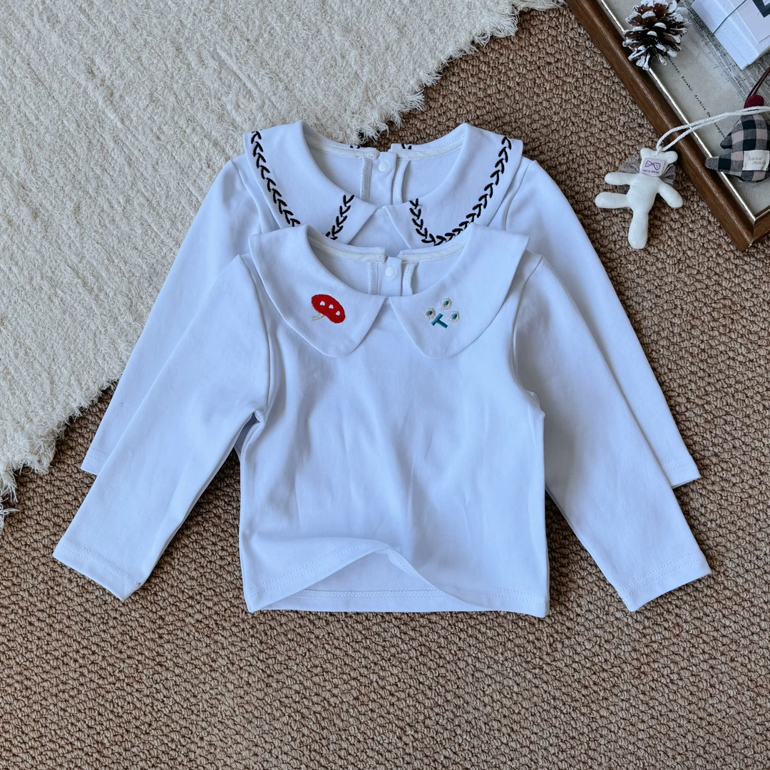 【小美好】双面精织磨毛娃娃领打底衫24185