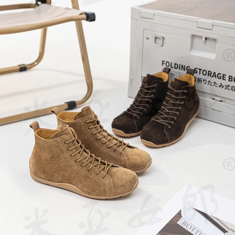 米娅家2025秋冬新款真皮阿甘鞋女简约百搭透气软底舒适防滑鞋靴子