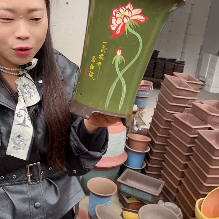一念花开绿色大花盆紫砂花盆紫砂