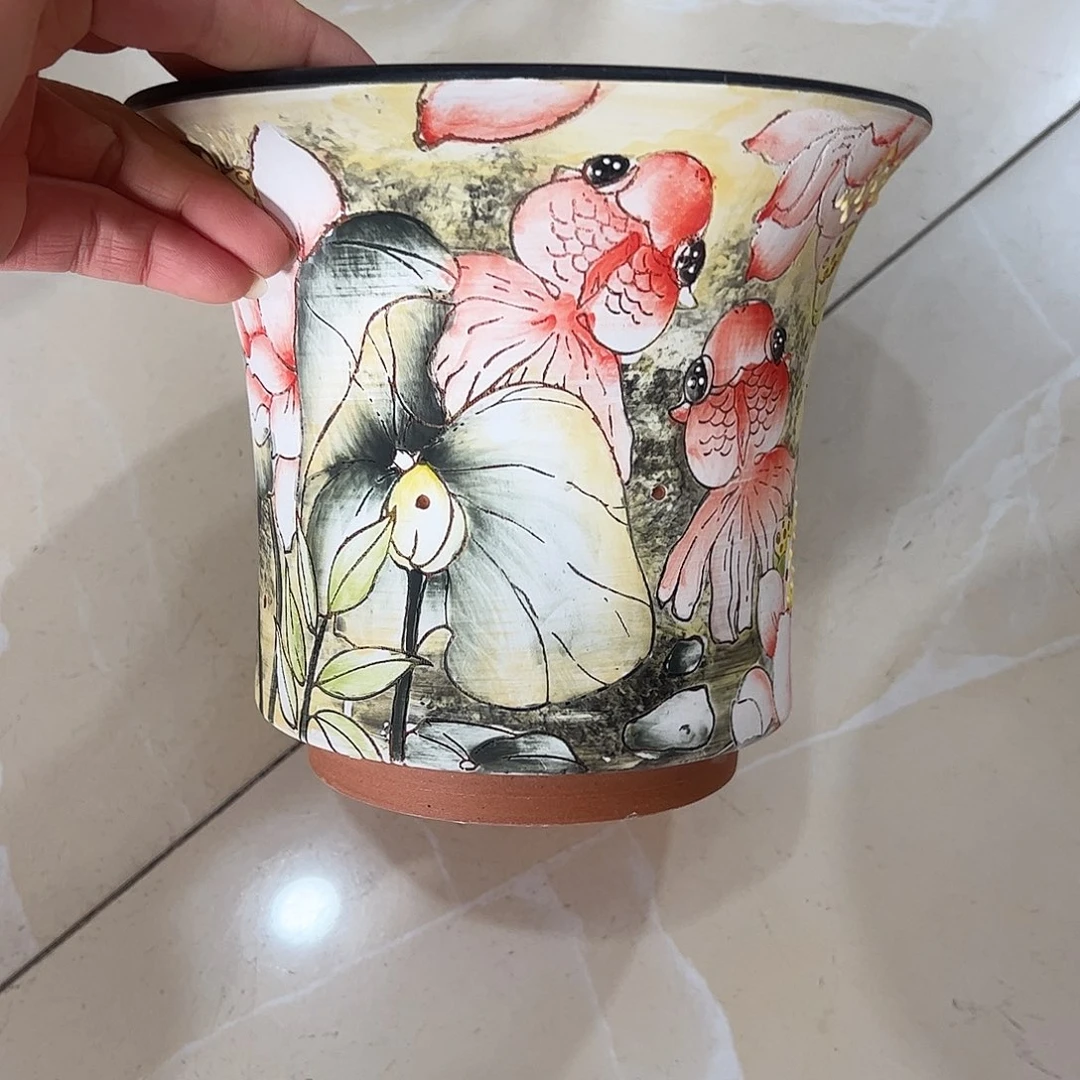 景德镇炫彩手绘口17高15