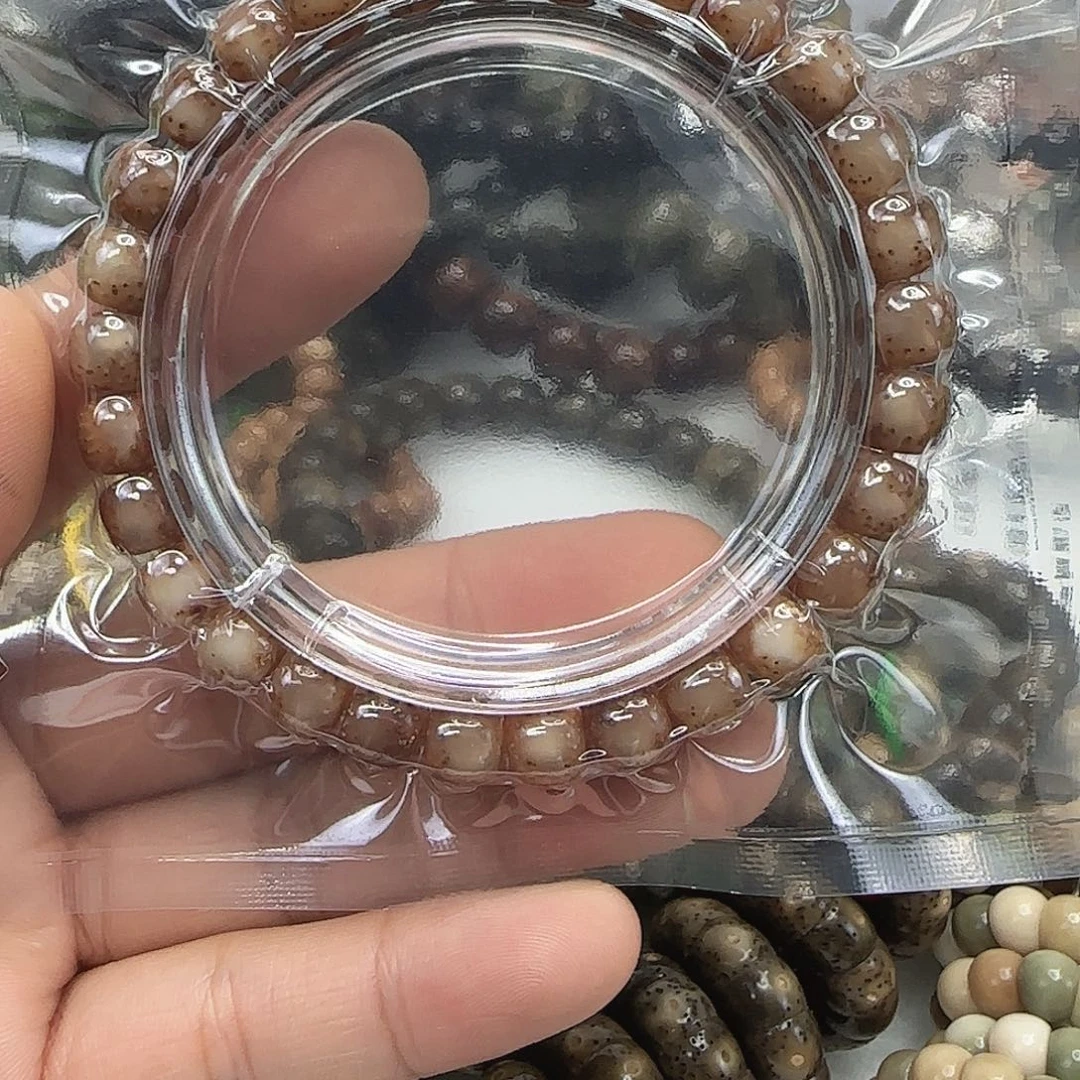 丽***构手串星月菩提38惊天半壁粉冰星月87单圈河豚