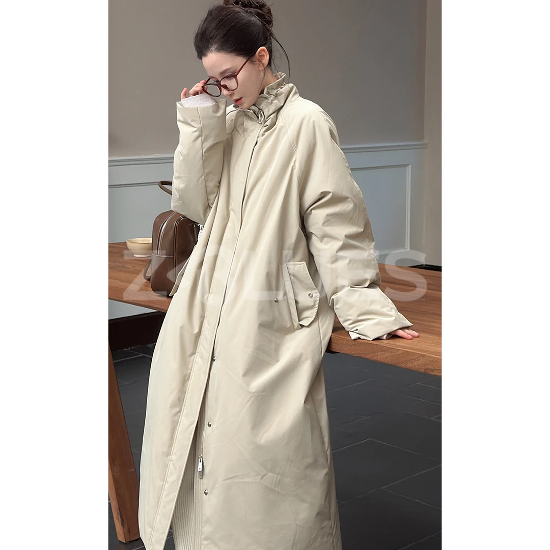 Z.blues【一眼爱】书卷暖壳风格款中长鹅绒服YZMK5006