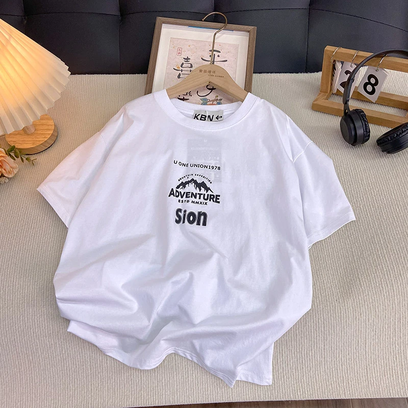佑妈家童装 男女童短袖 中大童潮款T恤 儿童帅气短t