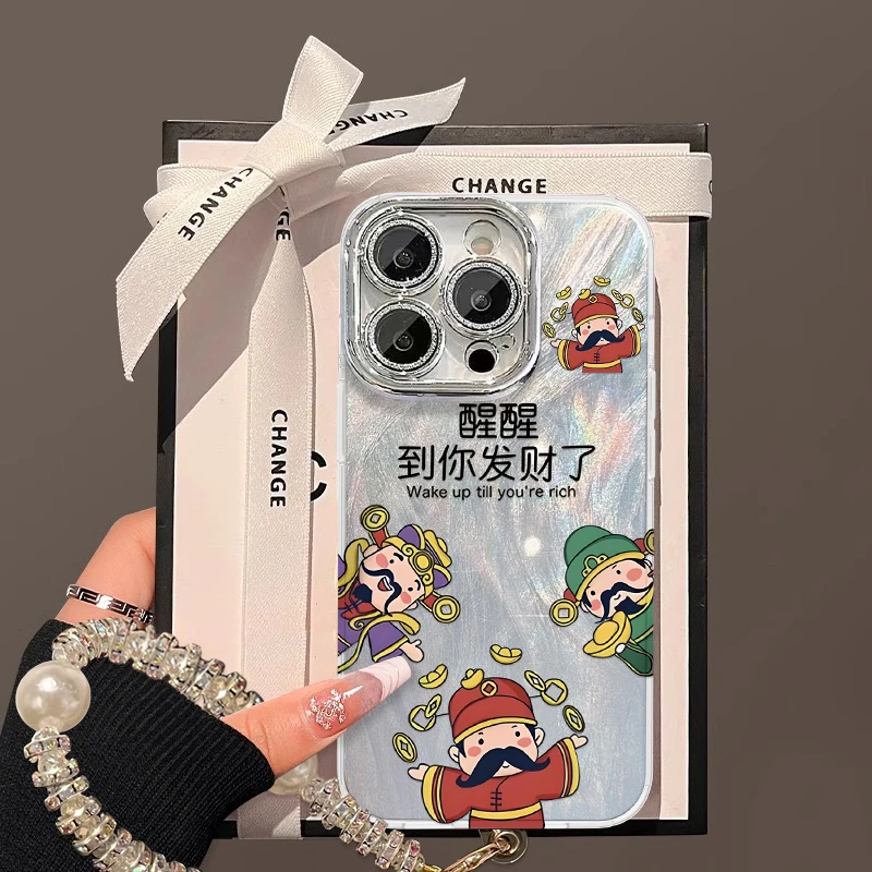 新款财神手机壳适用于苹果16/华为/oppo/vivo国潮流行创意个性爆