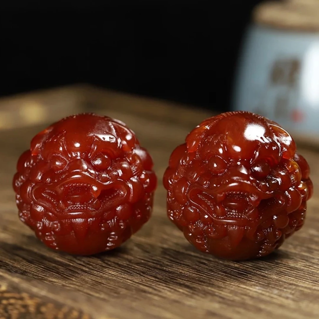 龙涎香貔貅手把件手握按摩保健球自带香味锻炼手球中老年手指