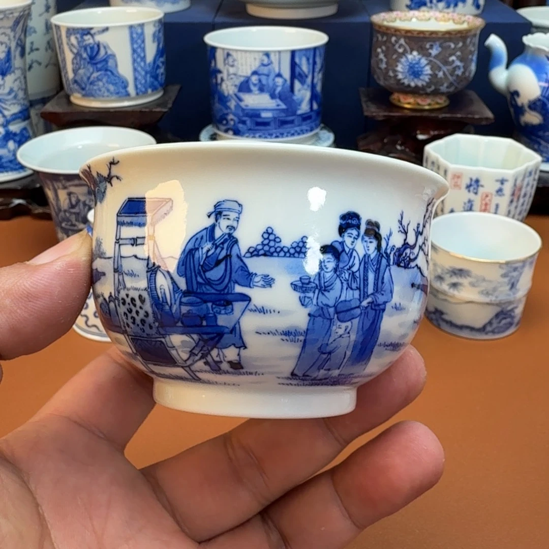 正***行杯子景德镇全手工手绘陶瓷