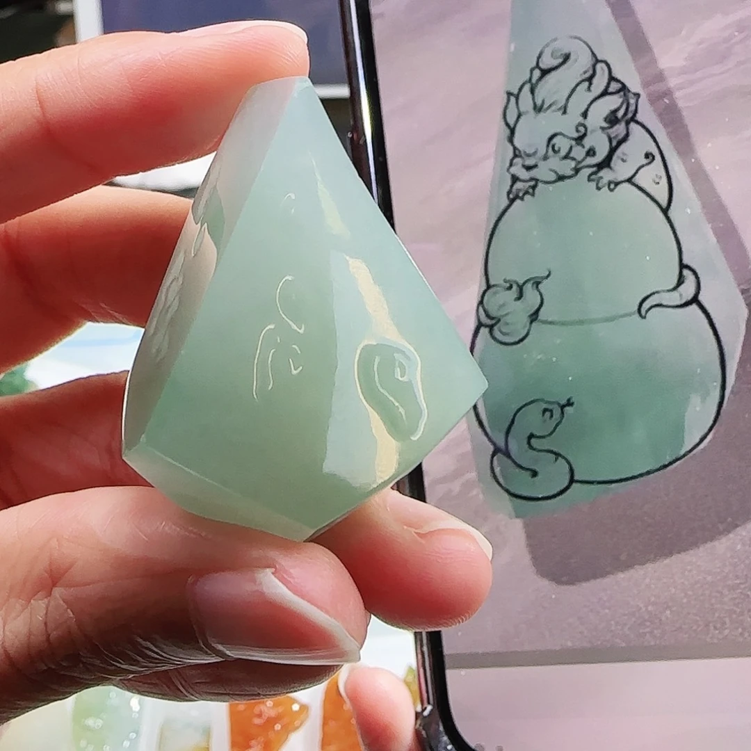 定制翡翠未镶嵌缅甸翡翠挂件