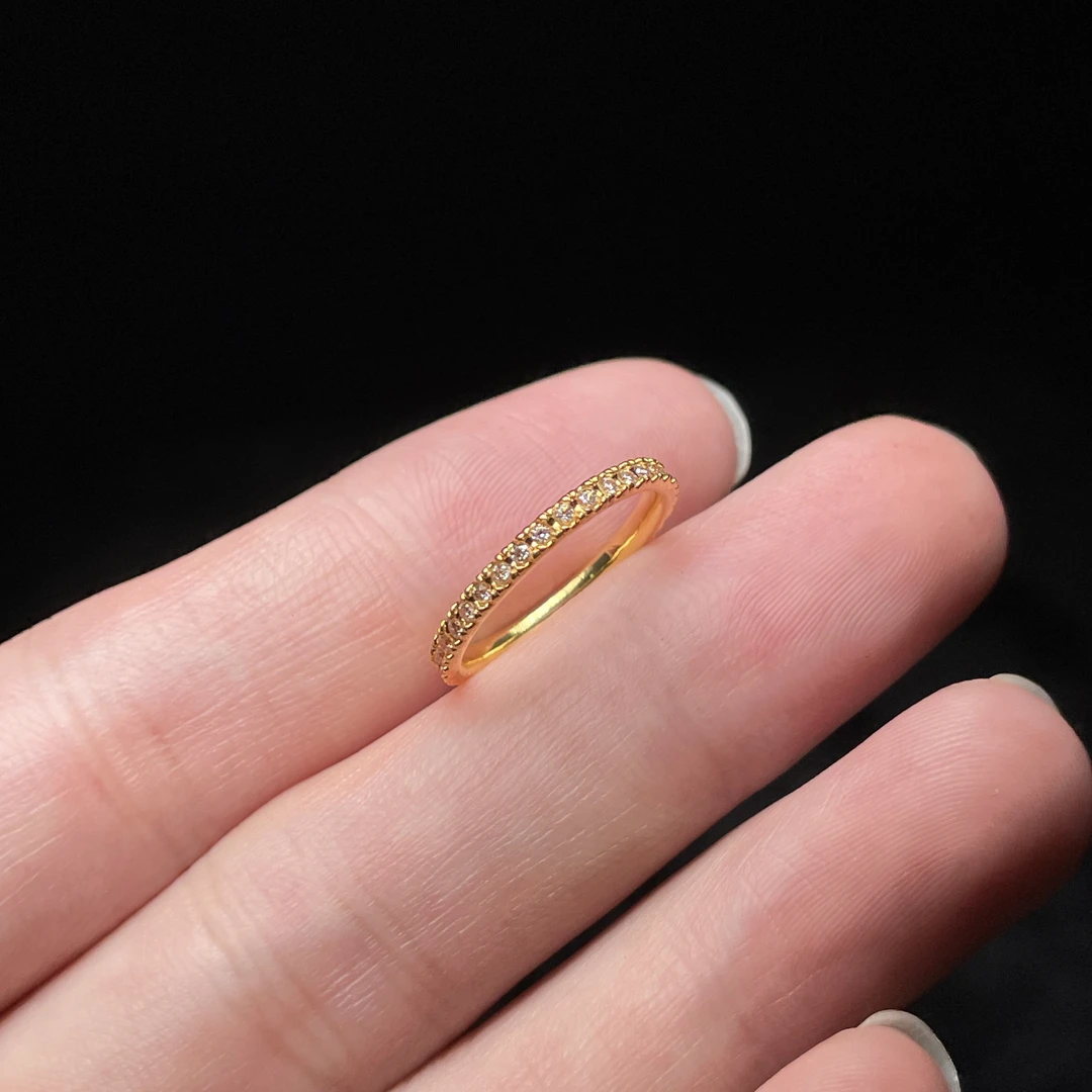 【玉氏珠宝】18K满镶莫桑排戒 CAN3710035