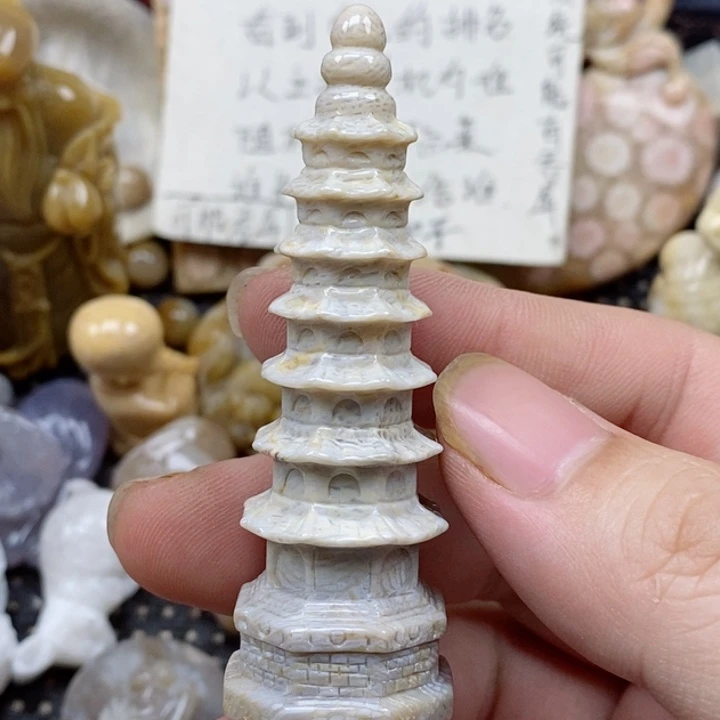 颈饰未镶嵌硅化珊瑚（珊瑚玉）