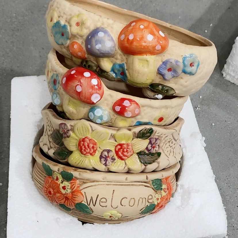 【闪购商品】红陶陶瓷花盆，多肉花盆