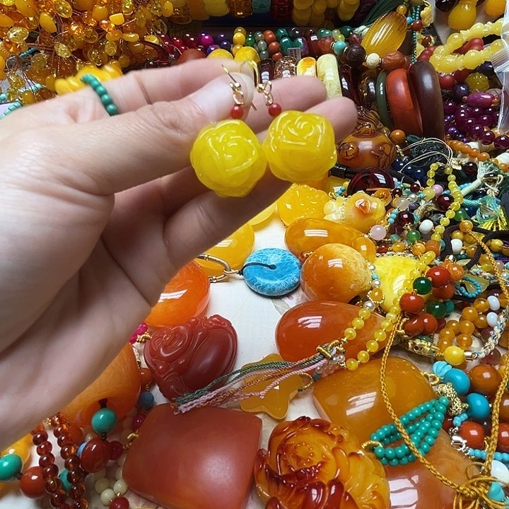 树脂制品2424花朵耳勾