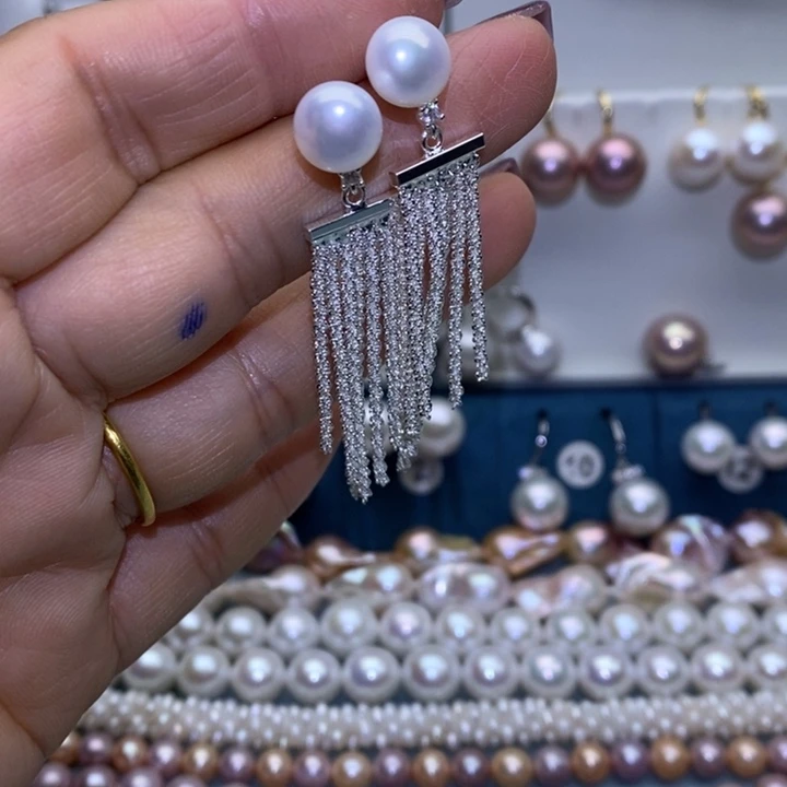 首饰珠宝银S925镶嵌淡水珍珠