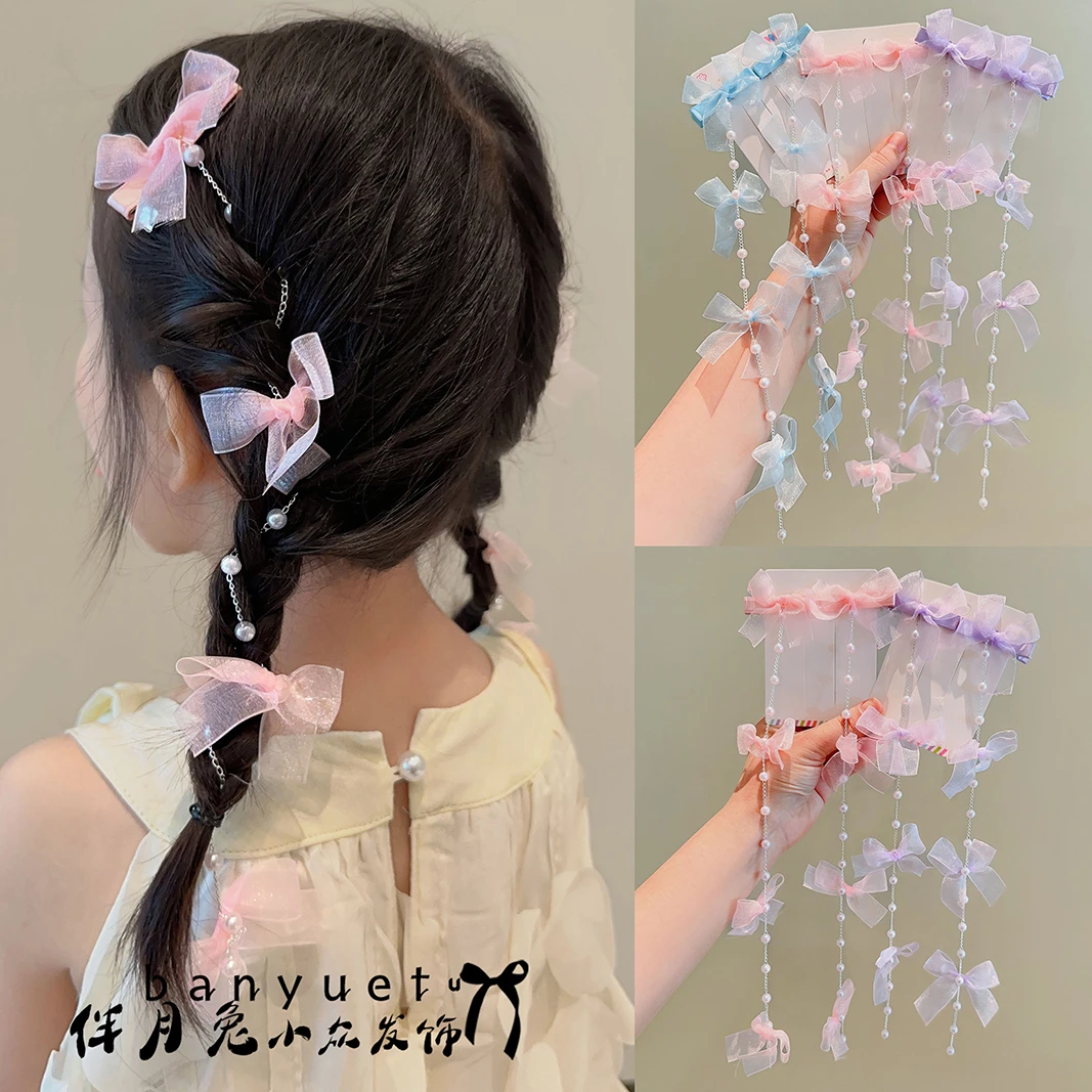 少女风女公主风20242025甜美发饰儿童国风公主发卡月兔
