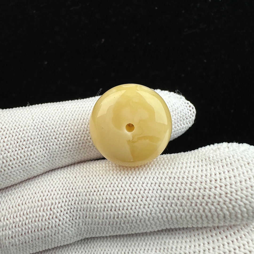 M4589天然原矿蜜蜡 妖花墩子19*12mm 2.84g抖音基地质检发货