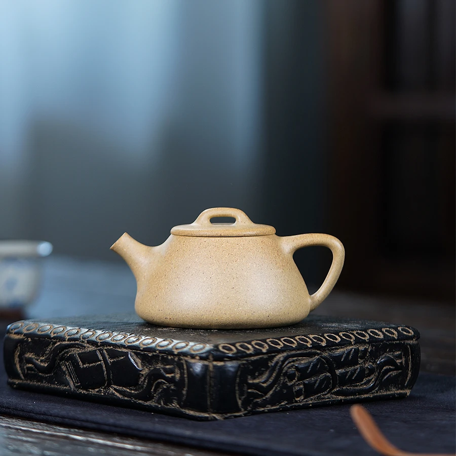 平盖石瓢180cc火云烧本绿正宗宜兴纯手工原矿紫砂壶0942泡茶壶