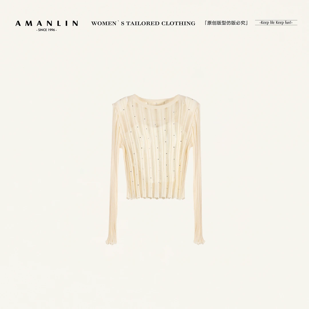 AMANLIN/阿谩琳欧若风春季新款高端洋气时尚两件套上衣女F596338