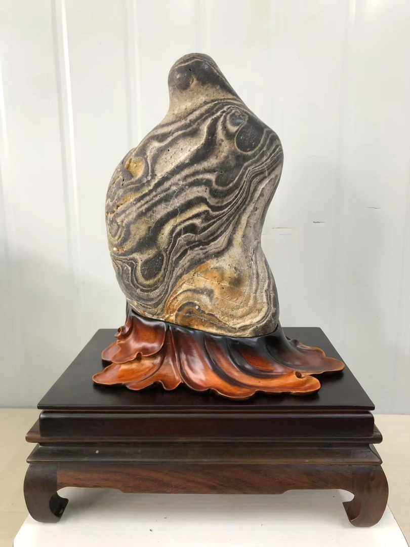 广西红水河精品奇石 大化石  绻纹石 彩陶石