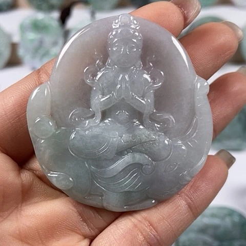 翡翠颈饰未镶嵌普贤菩萨福利