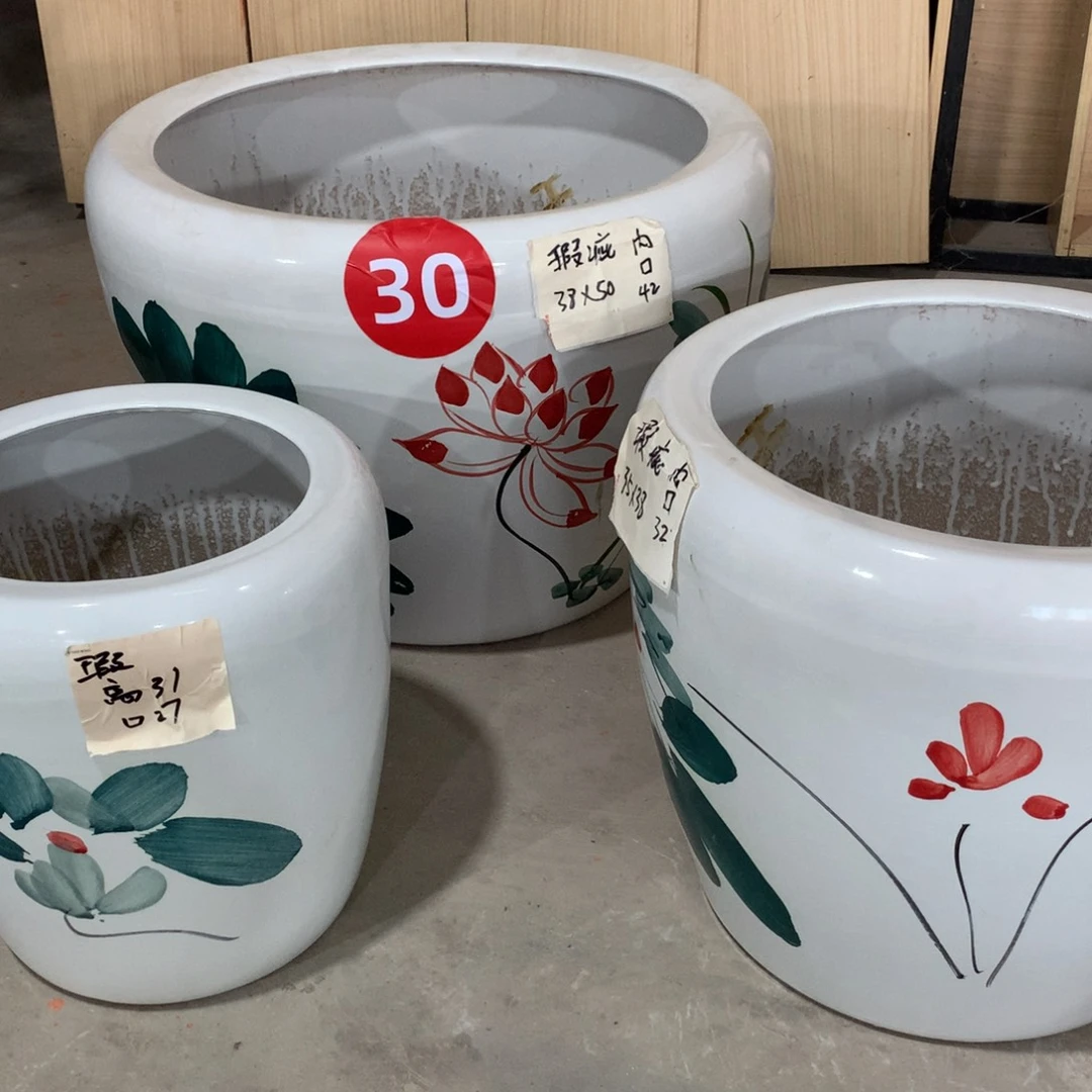 微瑕高温陶瓷花盆