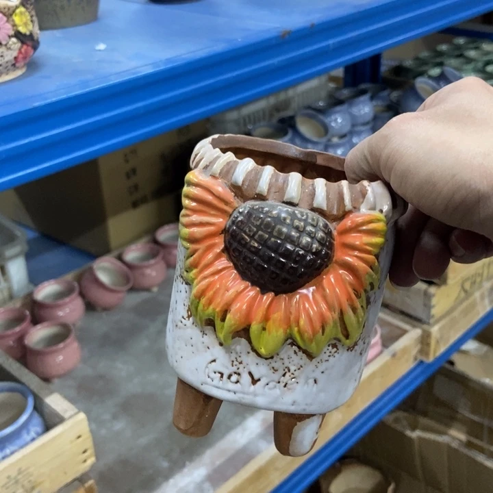 陶瓷花盆单场满9.9发9*13白