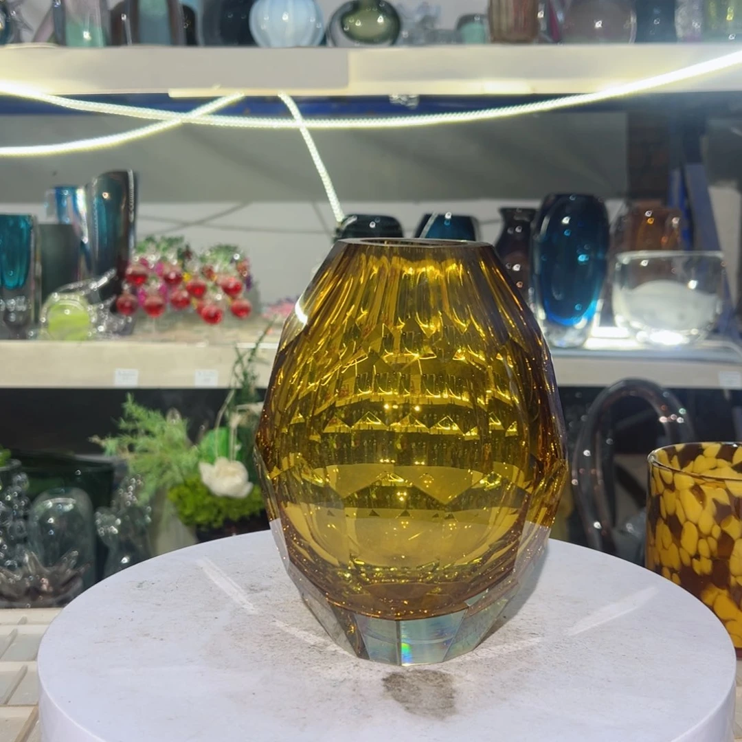 高 18 轻奢琉璃花器福利正常手工痕迹