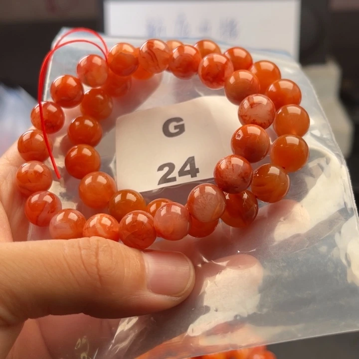 未镶嵌多样性发货默认微瑕10mm2条南红玛瑙