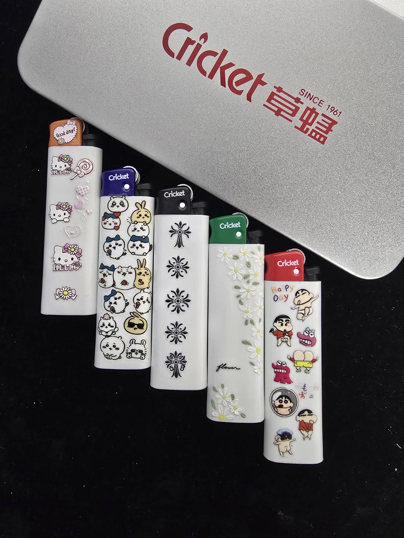佐宝原创草蜢潮流国风文化素雅高颜值卡通明火正品打火机创意